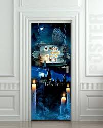 Door Sticker Fantasy Unreal Cinema Harry Potter Joan Rowling Mural Decole Film Self Adhesive Poster 30x79 77x200 C Door Stickers Harry Potter Room Decor Mural