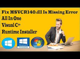 How To Fix Msvcr140 Dll Is Missing On Windows 10 Windows 8 Windows 7 A Windows 10 Fix It Windows