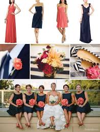 Ideas For Coral And Navy Wedding With Images Coral Bridesmaid Dresses Wedding Bridesmaid Dresses Salmon Wedding