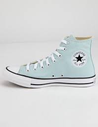 Converse Chuck Taylor All Star Seasonal Color Light Blue Womens High Top Shoes Ltblu 355453221 Blue Converse High Tops Chucks Converse Light Blue Converse