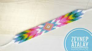 Zeynepatalay Kumboncuk Tezgahdokuma Bileklik Bracelet Glassbeads Handmade Boncuk Boncuk Elisleri Boncuk Dokuma Desenleri