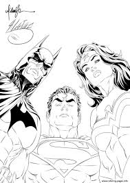 See more ideas about valentine coloring pages, valentine coloring, coloring pages. Batman Superman Wonder Woman Looking At You For Adult Coloring Pages Printable