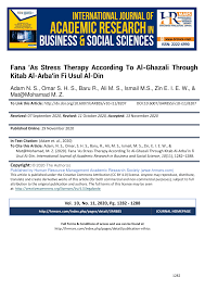 4:12 zuimran zolkifli 225 просмотров. Pdf Fana As Stress Therapy According To Al Ghazali Through Kitab Al Arba In Fi Usul Al Din