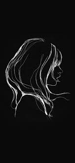 Please contact us if you want to publish a cute black wallpaper on our site. Iphonexpapers Com Apple Iphone Wallpaper Az88 Drawing Simple Minimal Girl Illustration Art Dark Simple Phone Wallpapers Dark Wallpaper Iphone Dark Wallpaper
