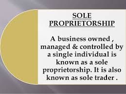 A business that is owned and operated by only one person (definition of sole proprietorship from the cambridge business english dictionary © cambridge university press). Sole Proprietorship