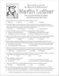 Martin luther king and his family quiz. Reformation Day Quiz With Answer Key Flanders Family Homelife
