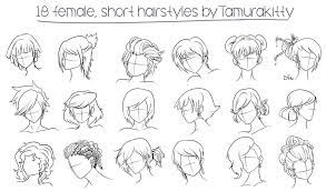 Hairstyles For Short Hair Drawing Female Anime Hairstyles Manga Hair Hair Sketch