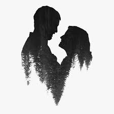 Couple love silhouette relationship lovers romance romantic man kiss woman. Couple Silhouette Love Black Forest Trees Doubleexposure Jina Soch Na Sake Tu Status Hd Png Download Kindpng
