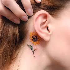 101 Best Sunflower Tattoo Ideas Designs 2020 Guide Behind Ear Tattoos Back Ear Tattoo Sunflower Tattoos