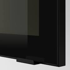 Living room, bedroom, dining room, patio Jutis Glass Door Smoked Glass Black 18x30 Ikea
