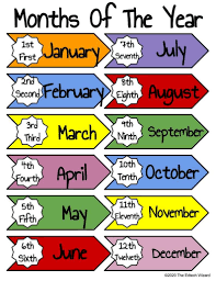 Days Of The Week Months Of The Year Printable Vipkid Etsy In 2020 Months In A Year School Calendar Calendar Lessons