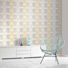 Scandi Leaf By Arthouse Yellow Wallpaper 698401 Yellow Wallpaper Mustard And Grey Wallpaper Wallpaper Bedroom Feature Wall