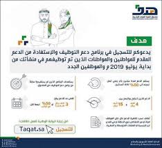 خدمة إلكترونية يقدمها صندوق تنمية الموارد البشرية تمكن قطاع الأعمال التحقق من استحقاق الدعم المقدم ضمن برنامج الدعم الإضافي للأجور. Ù…Ø¨Ø§Ø¯Ø±Ø© Ø¯Ø¹Ù… Ø§Ù„ØªÙˆØ¸ÙŠÙ ØªØ¯Ø¹Ù… Ø£Ø¬ÙˆØ± Ø§Ù„Ø³Ø¹ÙˆØ¯ÙŠÙŠÙ† Ø¨Ø¯ÙˆØ§Ù… ÙƒØ§Ù…Ù„ Ø£Ùˆ Ø¹Ù† Ø¨ Ø¹Ø¯ ÙÙŠ ÙƒØ§ÙØ© Ø§Ù„Ù…Ù†Ø´Ø¢Øª