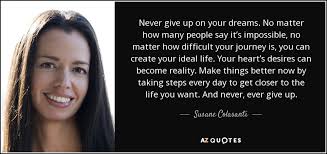 Always remember your mindset can change every moment of your life don't put fair of failure in your mind. Top 6 Never Give Up On Your Dreams Quotes A Z Quotes