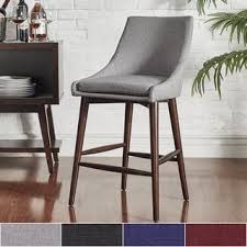 Shop For Sasha Espresso Barrel Back Counter Stools Set Of 2 Inspire Q Modern Get Free Modern Counter Stools Counter Height Stools Counter Stools With Backs