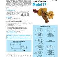 Woodford Model 17 Freezeless Anti-Sipohne Wall Faucet | PDF ...