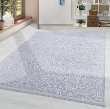 Rotwein, haustiere und andere potenzielle schmutzmacher. Waschbar Teppich Einfarbig Modern Barock Muster Rutschfest Soft Weich In Grau Ceres Webshop