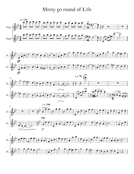 Joe Hisaishi Merry Go Round Of Life Piano Sheet Music Merry Go Round Of Life Sheet Music For Flute Download Free In Pdf Or Midi Violin Sheet Music Blank Sheet Music Flute Sheet Music