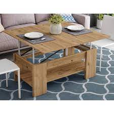 Esta impresionante mesa de centro se convierte en mesa de comedor de manera muy sencilla y además. Compra Mesa Centro Convertible A Comedor Salermo 110x116