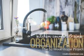 kitchen counter organization creative