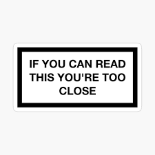 Thank you for your attention. If You Can Read This You Re Too Close Iphone Hulle Cover Von Asymmetrickid Redbubble