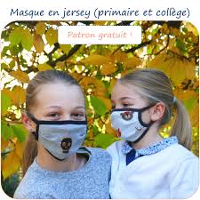 Il est réglable pour différentes tailles. Masque En Jersey Pour Enfants Primaire Et College Petits D Om