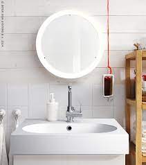 storjorm spiegel met geintegr verlichting wit 47 cm ikea ikea bathroom ikea mirror round mirror bathroom