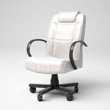 White Leather Office Chair 37 Am5 3d Model Leather Office Chair White Leather Office Chair Office Chair