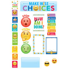 Details About Emoji Fun Behavior Clip Chart Mini Bulletin Board Set By Creative Teaching Press