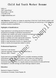child and youth worker resume sample