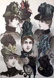 Illustration Of Bonnets And Hats 1887 Victorian Hats Historical Hats Antique Hats