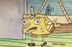 Spongebob Chicken Meme Watercolor E Spongebobchickenmeme Spongebobfanart Fanart Doodle Drawing Sketch Water Spongebob Painting Funny Paintings Lovers Art