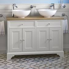 This solid wood espresso vanity is made by and drawer hardware detaches from drawer body. 1200mm Loxley Chalk Countertop Unit Double Puro Basin Floor Standing Vanity Units Double Vanity Unit Double Vanity Bathroom