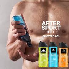 เจลอาบน้ำ 3 in 1 Adidas Shower Gel Body hair face POWER BOOSTER สีส้ม  250มล.