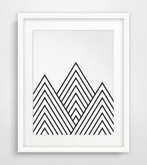 Black And White Geometric Art Prints Mountain Geometric Nursery Mountains Digital Nursery Art Etsy In 2020 Digital Nursery Art Geometric Wall Art Geometric Art