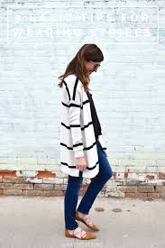 Black And White Striped Top With Jeans How To Integrate Stripes Into Your Wardrobe Autumn Fashion Women Fall Outfits Fashion Clothes Women Striped Cardigan