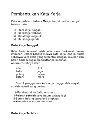 2:32 contoh ayat ibu saya masih tidur encik musa sedang. Pembentukan Kata Kerja