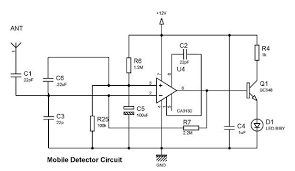 Simple Mobile Detector Circuit Circuit Diagram Electronics Circuit Electronic Circuit Projects