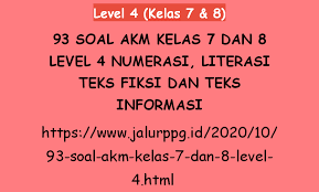 (7 soal) pusat asesmen dan pembelajaran badan penelitian dan pengembangan dan perbukuan kementerian pendidikan dan kebudayaan ri telp : 93 Soal Akm Kelas 7 Dan 8 Level 4 Numerasi Literasi Teks Fiksi Dan Teks Informasi Jalurppg Id