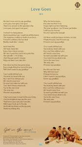 Explain your version of song meaning, find more of david gray lyrics. Sb19 Love Goes By Sb19 Official Lyrics Sb19 1st Album Get In The Zone Is Now Available Play The Album Https Va Lnk To Sb19 Getinthezone Sb19 Sb191stalbum Sb19 Justin Sb19 Ken Sb19 Sejun Sb19 Stell Sb19 Josh Facebook
