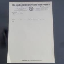 For wallpaper, wrapping, packing, and backdrop. Nsdap Headed Paper