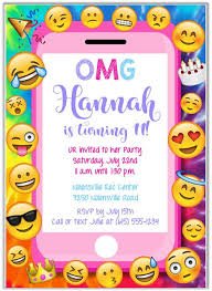 Whatsapp Birthday Invitation Message For Kids Emoji Party Birthday Invitations Kids Birthday Emoji Invitations Emoji Birthday Invitations Emoji Birthday Party