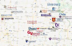 Colleges In Iowa Map Iowa Luther College Iowa State