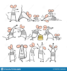 Illustration About Funny White Mouse Family Symbol Of 2020 Year Banner For Your Design Vector Illustr Mouse Illustration Mouse Drawing Art Drawings For Kids