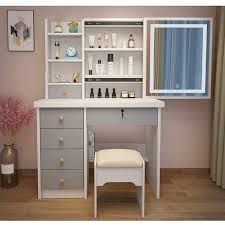 Usikey large vanity set with 10 light bulbs, makeup table with cushioned stool, 6 storage shelves 2 drawers, dressing table dresser desk for women, girls, bedroom, black 4.4 out of 5 stars 833 $219.99 $ 219. Nordic Dressers For Bedroom Vanity Desk Mirrored Furniture Makeup Table And Stool Set With Mirror Minimalist Modern Aliexpress