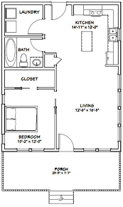 Two bedrooms may be all that buyers need, especially empty nesters or couples without children (or just one). 24x30 House Plan 1 Bed 720 Sq Ft Pdf Plan Simple Design House