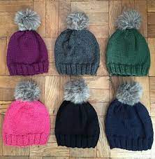 A Super Soft Chunky Classic Knit Hat With Giant Faux Fur Pom Pom In 2020 Knitting Knitted Hats Chunky Knit Hat