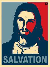 Salvation Jesus Obama Style Poster Hope Poster Obama Poster Art Parody