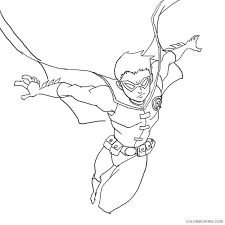 Richard john grayson is a fictional superhero appearing in american comic books published by dc comics, commonly in association with batman.created by writer bill finger and artist bob kane, he first appeared in detective comics #38 in april 1940 as the original and most popular incarnation of robin, partner to the superhero batman forming the iconic dynamic duo team. Robin Coloring Pages And Batman Coloring4free Coloring4free Com