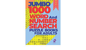 A book of 100 number search puzzles in large 20pt print. Jumbo 1000 Word And Number Search Puzzle Books For Adults 500 Word Search Puzzles And 500 Number Search Puzzles Puzzre 9798665616933 Amazon Com Books